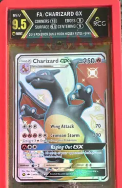 Pokemon Charizard GX Full Art Hidden Fates Shiny Vault SV49/SV94 2019 RCG 9.5 - Image 1