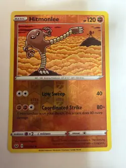 Hitmonlee 094/202 Uncommon Sword & Shield Pokemon Reverse Holo Near Mint - Image 1
