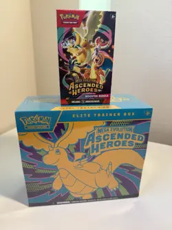 Pokemon TCG Mega Evolution Ascended Heroes ETB and Booster Bundle Lot - Image 1