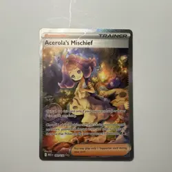 Pokemon TCG Acerola's Mischief Illustration Rare Full Art Holo 183/132 - Image 1