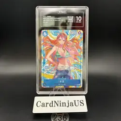 TAG GEM MINT 10 Nami P P-112 Heroines CUP Event ONE PIECE Card Japanese 236 - Image 1
