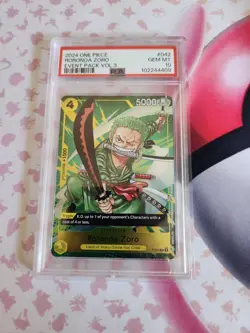 2024 ONE PIECE P-042 CHAMPIONSHIP EVENT PACK VOL 3 PROMO RORONOA ZORO PSA 10 - Image 1
