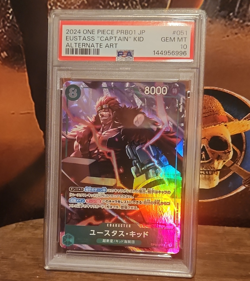 One Piece Eustass 'Captain' Kid OP01-051 Alternate Art Foil PSA 10 JP 2024 - Image 1