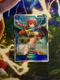 Rebecca OP10-058 SR ONE PIECE Tcg Card Game Blue English - Image 3