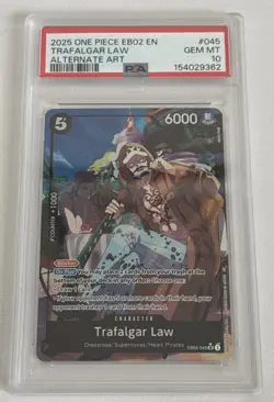 Trafalgar Law - #EB02-045 One Piece TCG EN Alternate Art PSA 10 - Image 1