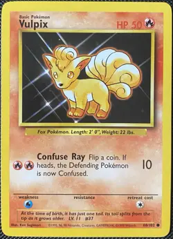 Vulpix 068/102 Base Set Regular - Pokemon Card - Image 1