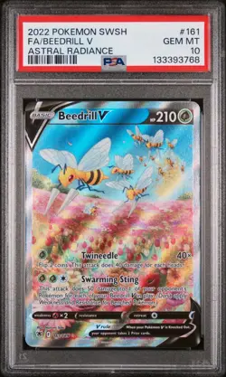 Beedrill V 161/189 - Astral Radiance - Graded PSA 10 GEM MT Pokemon Card - Image 3