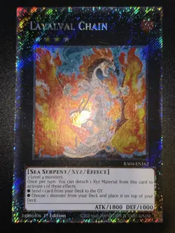 Yugioh Lavalval Chain RA04-EN162 Platinum Secret Rare 1st Ed NM - Image 1