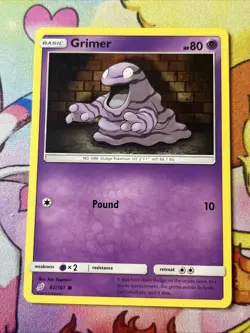 Grimer 62/181 - LP SM Team Up - Pokemon 2019 Common TCG Card - Image 1
