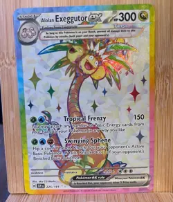 Alolan Exeggutor ex 225/191 Secret Rare Tera Full Art Pokemon Card NM - Image 1