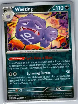 Weezing 110/165 Reverse Holo SV: Scarlet & Violet 151 - Pokemon Card - NM - Image 1