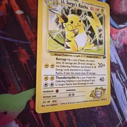 Pokemon TCG Lt. Surge's Raichu Holo Unlimited Rare Card 11/132 Gym Challenge NM - Image 2