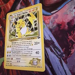 Pokemon TCG Lt. Surge's Raichu Holo Unlimited Rare Card 11/132 Gym Challenge NM - Image 3