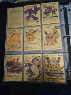 gold foil Pokemon decorative cards - Image 1