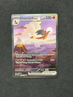 NM Charizard ex 199/165 Scarlet & Violet: 151 SIR Holo Pokemon Card - Image 1