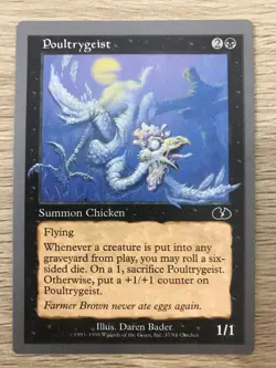 Poultrygeist MTG Magic the Gathering Card NM Near Mint Unglued - Image 1