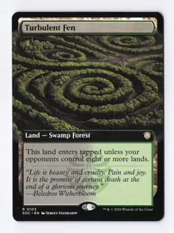 Turbulent Fen (Extended Art) 0103 (R) MTG Commander: Secrets of Strixhaven (SOC) - Image 1