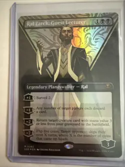 Ral Zarek, Guest Lecturer (Borderless) Secrets of Strixhaven Foil MTG #0282 - Image 1