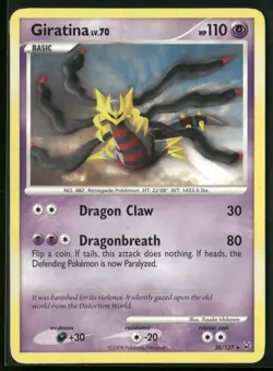 Giratina 28/127 Rare Platinum Pokemon Moderately Played - Image 1