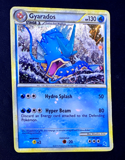 2010 Pokemon GYARADOS HeartGold & SoulSilver HOLO BLEED Promo Card #30/30 SWIRL - Image 1