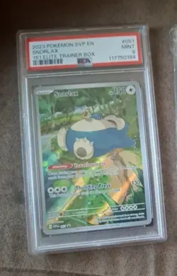 2023 POKEMON SVP EN-SV BLACK STAR PROMO 151 ELITE TRAINER BOX #051 SNORLAX PSA 9 - Image 3