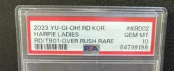 Yugioh Card "Harpie Ladies" RD/TB01-KR002 Korean Ver Over Rush Rare PSA 10 NS - Image 2