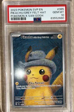 Pokemon 2023 SVP Pikachu with Grey Felt Hat 085 Holo Full Art PSA 10 - Image 5