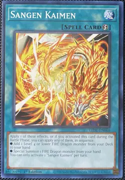 Sangen Kaimen LEDE-EN060 Legacy of Destruction 1st Edition - Yugioh Card - Image 1