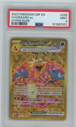 Pokemon TCG Obsidian Flames Hyper Rare Charizard PSA 9 - Image 1