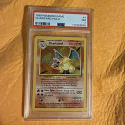 Pokemon PSA 7 NM Base Set Unlimited Charizard 4/102 - Image 1