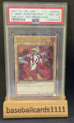2021 Yugioh The Lost Art Promotion Elemental Hero Burstinatrix #EN041 PSA 8 NS - Image 1