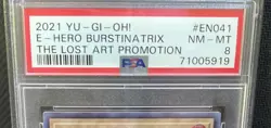 2021 Yugioh The Lost Art Promotion Elemental Hero Burstinatrix #EN041 PSA 8 NS - Image 2