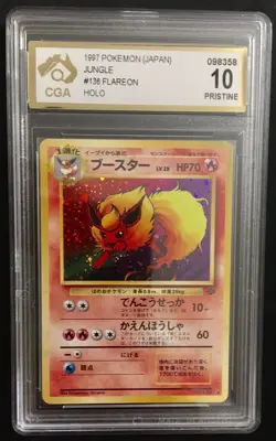 Pokemon Flareon Jungle Japanese Holo 1997 PSA 10 PRISTINE 🔥 - Image 1