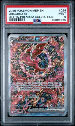 2025 POKEMON MEP EN-ME BLACK STAR PROMO #024 ORICORIO EX PSA 9 - Image 1