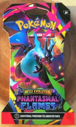 Mega Charizard X COVER ART Phantasmal Flames SLEEVED Booster Pk Pokemon [1-Pack] - Image 1