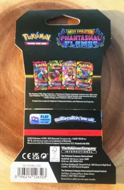 Mega Charizard X COVER ART Phantasmal Flames SLEEVED Booster Pk Pokemon [1-Pack] - Image 2