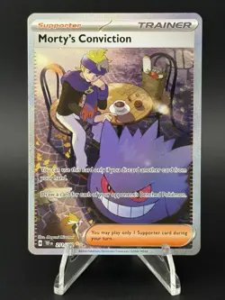Pokemon TCG Temporal Forces Morty's Conviction 211/162 Secret Art Rare SAR - NM - Image 1