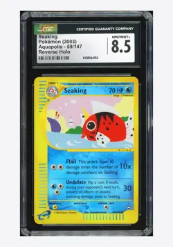 Pokemon CGC 8.5 Seaking Reverse Holo 2003 59/147 Aquapolis English - Image 1