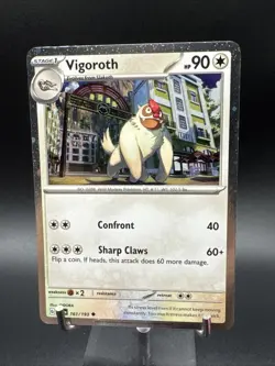 Vigoroth 161/193 Cosmos Holo Exclusive Promo Paldea Evolved Pokemon Card - Image 1