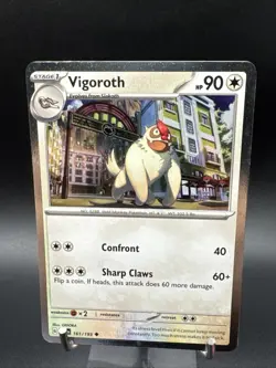 Vigoroth 161/193 Cosmos Holo Exclusive Promo Paldea Evolved Pokemon Card - Image 2