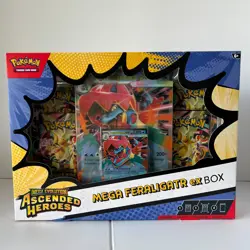 Pokemon Mega Evolution Ascended Heroes Mega Meganium & Feraligatr ex Box IN HAND - Image 2