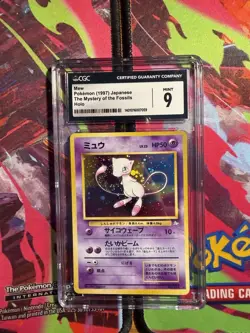 Mew Holo #151 Pokemon 1997 Japanese The Mystery Of The Fossils CGC 9 Mint SWIRL - Image 1