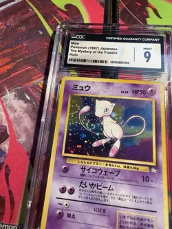 Mew Holo #151 Pokemon 1997 Japanese The Mystery Of The Fossils CGC 9 Mint SWIRL - Image 2