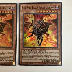 Red-Eyes Black Flare Dragon CORE-EN020 Clash of Rebellions 1st NM X3 Playset - Image 4