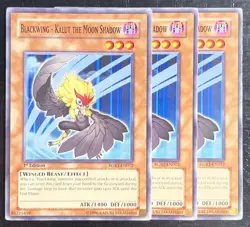 3x Blackwing - Kalut the Moon Shadow RGBT-EN012 Raging Battle 1st Ed LP Playset - Image 1