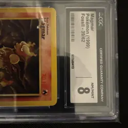 CGC NM/MINT - 1999 Magmar 39/62 Fossil Regular Pokemon TCG Card - Image 3