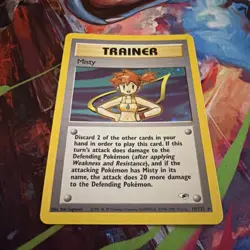 Pokemon TCG Misty Trainer Card Gym Heroes 18/132 Holo Rare NM - Image 2