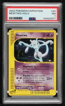 Mewtwo Holo Pokemon e-Card Series Expedition PSA 7 2002 - Image 1