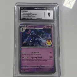Pokemon Ceruledge Paldean Fates 040/091 CGC 9 Promo Holo Card 2024 - Image 1
