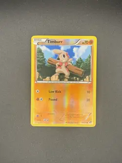 Pokemon 2011 TCG Timburr Black White Reverse Holo Card 59/114 - MP - Image 3